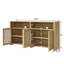 Buffet 63 po Mid-Century Modern Rattan Buffet Buffet avec rangement, crédence de bar à vin Retro Coffee Bar, grande console média pour salon / vestibule / cuisine-125537904