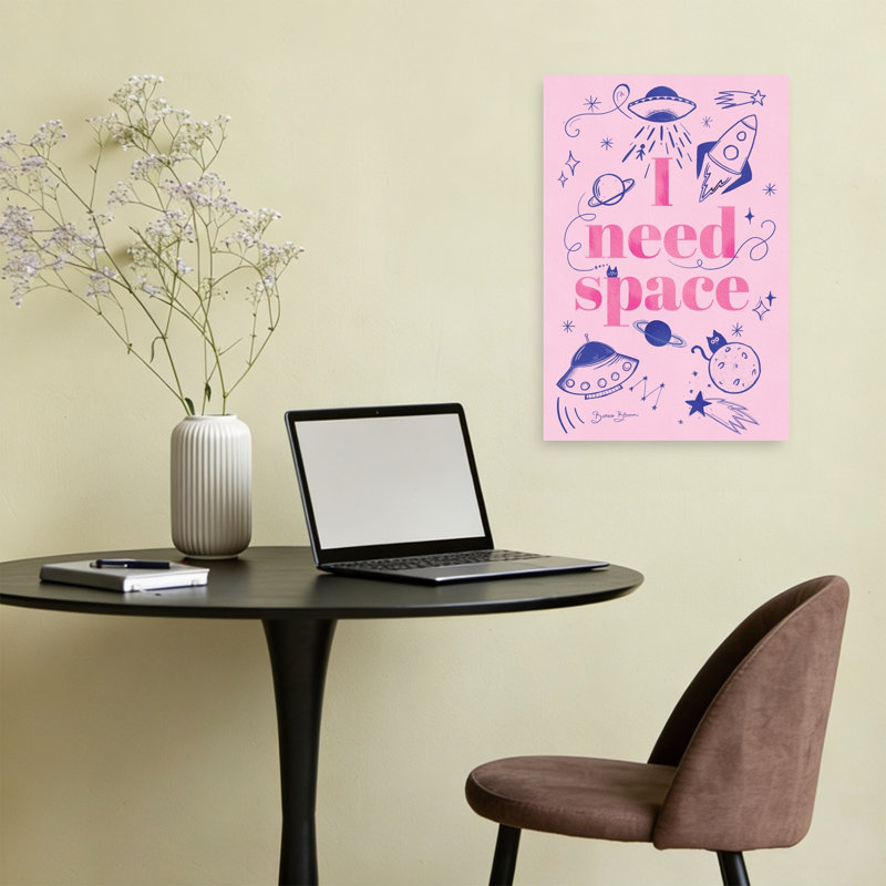 I Need Space Abstract Contemporary Cat Landscape Nature Wall Art Print, 60.96cm H x 40.64cm W