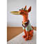 Statue de chien Erineo Happy Home en résine avec finition orange et blanche 19 po x 9 po x H 28 po