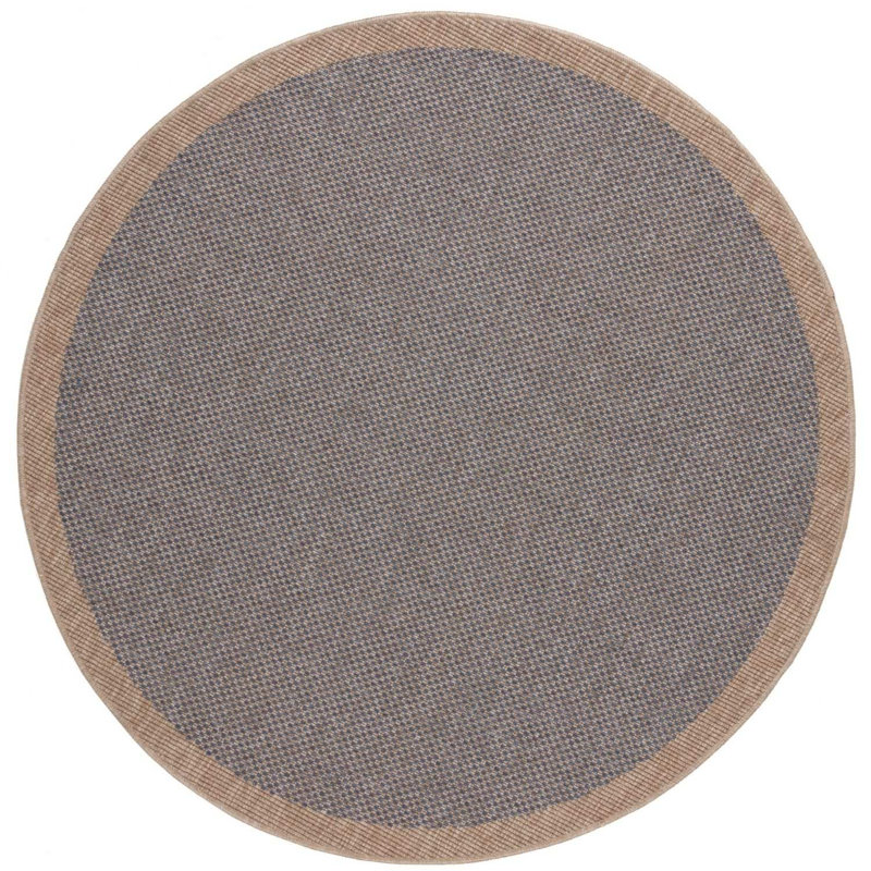 Nature Collection Chequered Kilim Indoor / Outdoor Area Rug, Round 160 cm