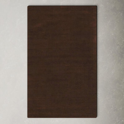 Crowe Hand Loomed Wool Dark Brown Rug