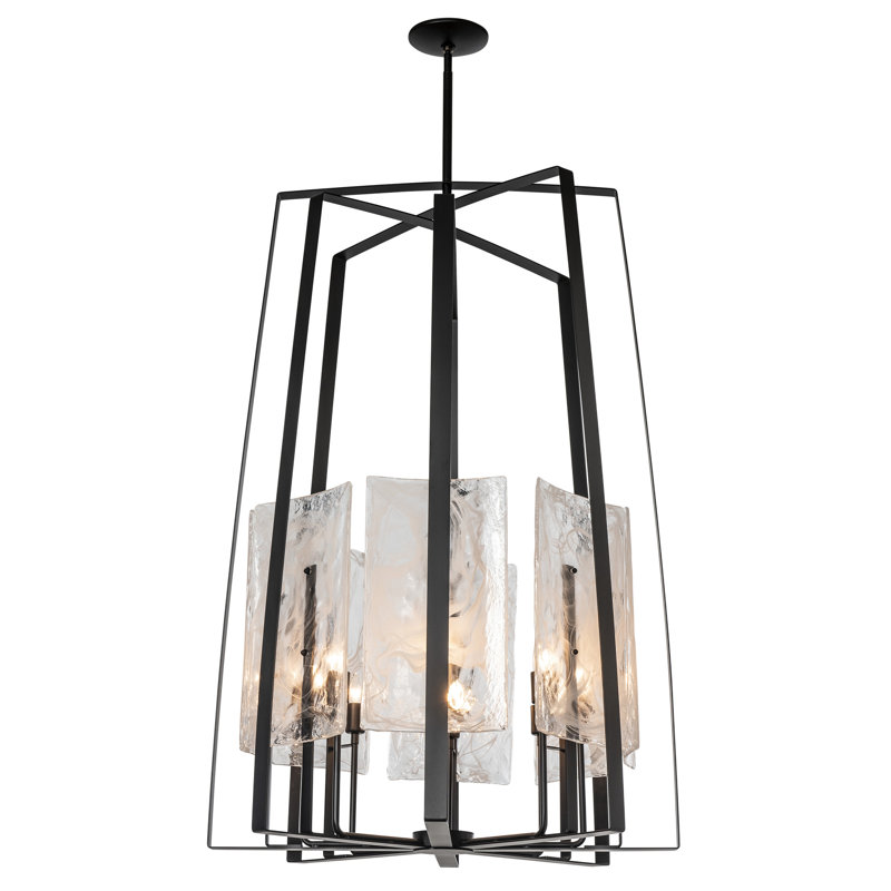 Arc 8 - Light Candle Style Classic / Traditional Pendant, Black