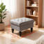 Pouf de rangement élégant capitonné avec garniture cloutée, repose-pieds multifonctionnel et solution de rangement pour les salons