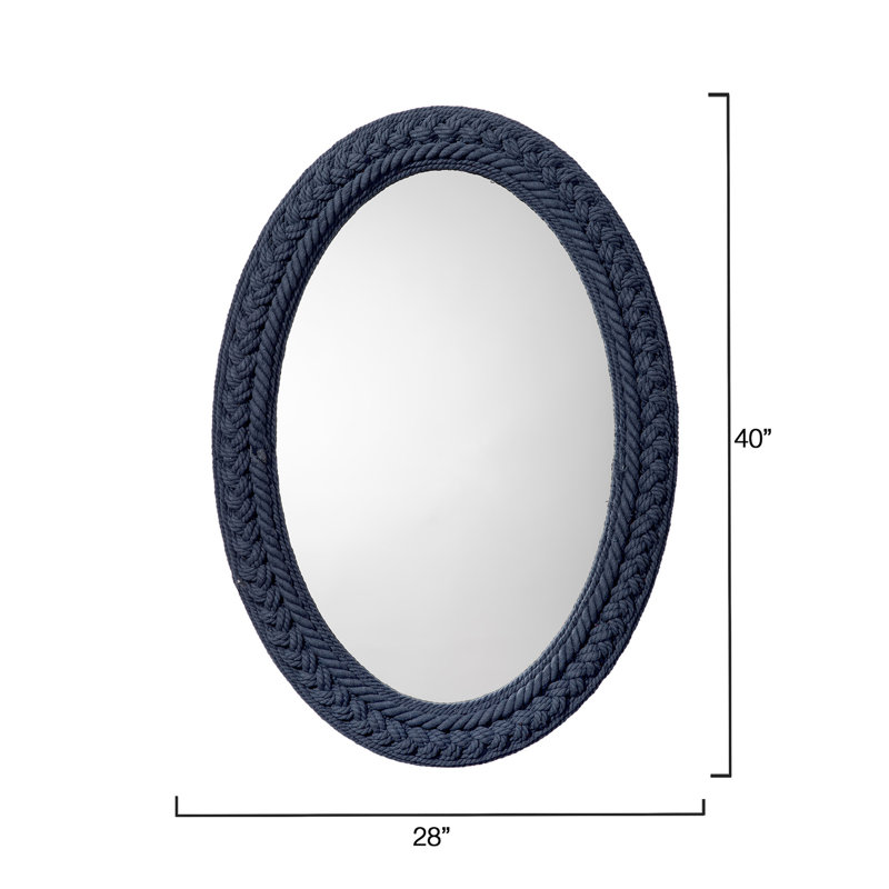 Blaken Cotton Rope Braided Oval Wall Mirror