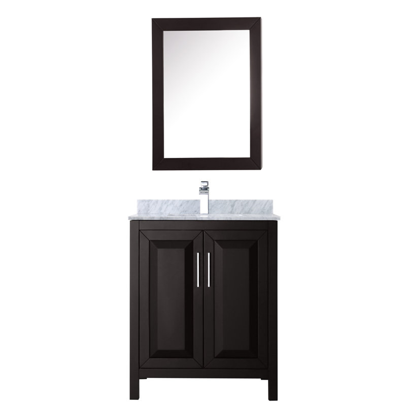 Daria 30'' W Single Vanity, Dark Gray, Polished Chrome