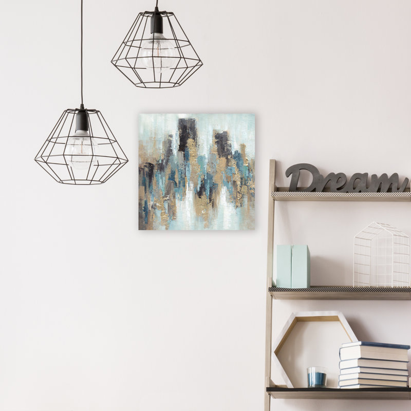 Art moderne moderne - peinture sur toile tendue, H 12 po x l 12 po x P 1,5 po
