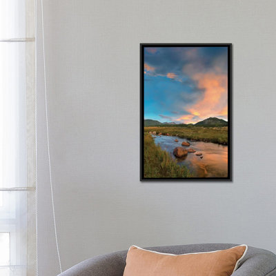 «Sunset over River and Peaks in Moraine Park, Rocky Mountain National Park, Colorado», reproduction de photo sur toile