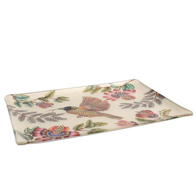 Weaver Garden Acrylic Tray, 18" W x 14" D x 1.5" H, Stone