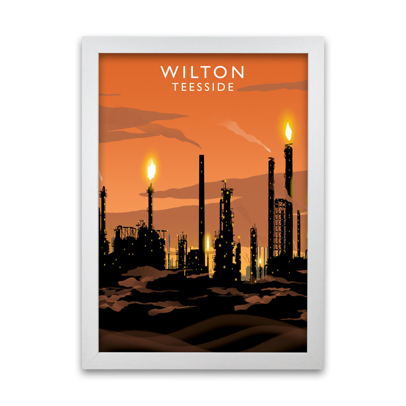 Wilton Teesside by Richard O'Neill - Single Picture Frame Print, White, 594cm H x 42cm W x 3cm D