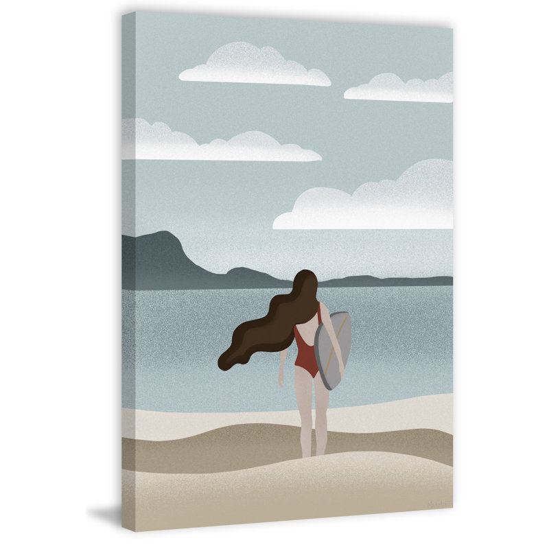 'Gone Surfing' Print On Wrapped Canvas, 24" H x 16" W x 1.5" D