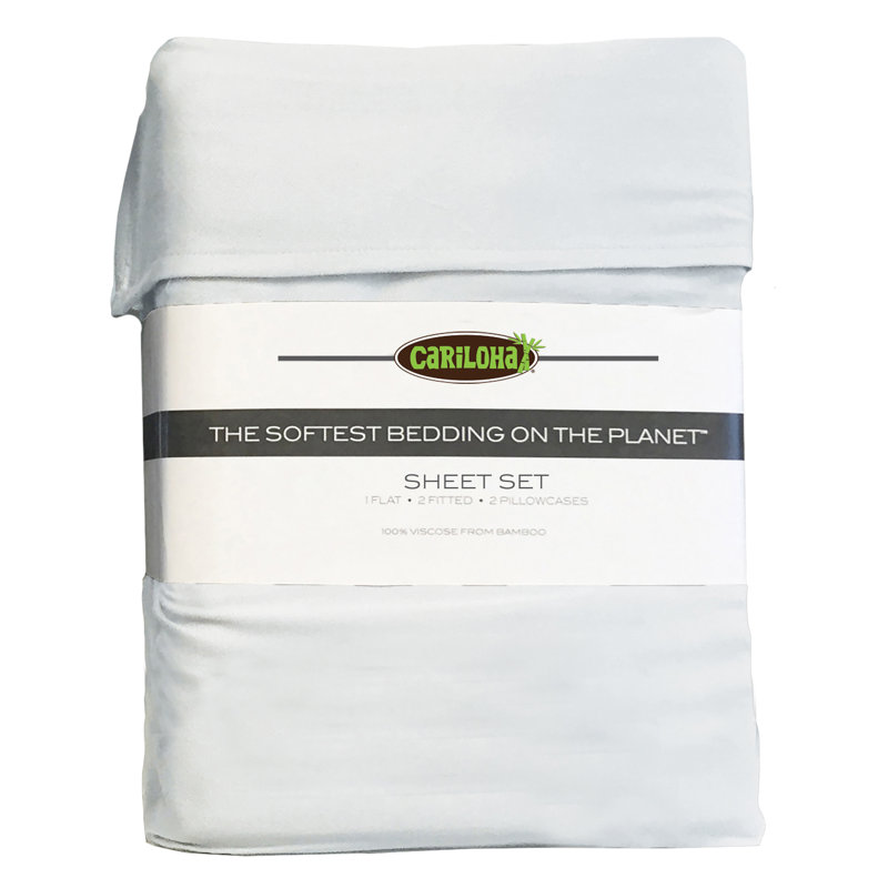 Rayon Twill Sheet Set, Full/Double Sheet Set +1Fitted Sheet +1Pillowcases, White