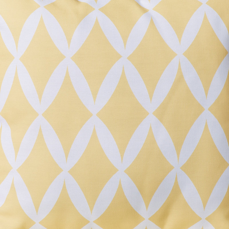 Geometric Reversible Throw Pillow, Lemon, 18" x 18"