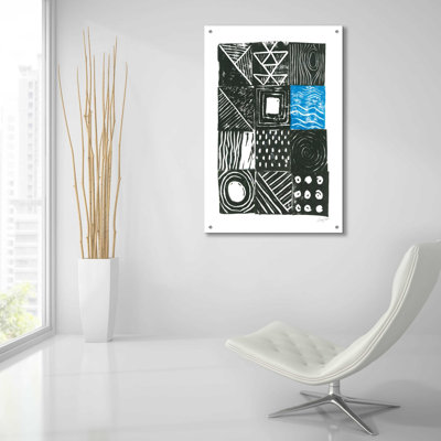 «Block Print II» par Courtney Prahl, art mural en verre acrylique