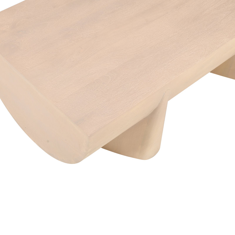  Table basse en rondins avec fabrication en bois de manguier massif - L 48 po