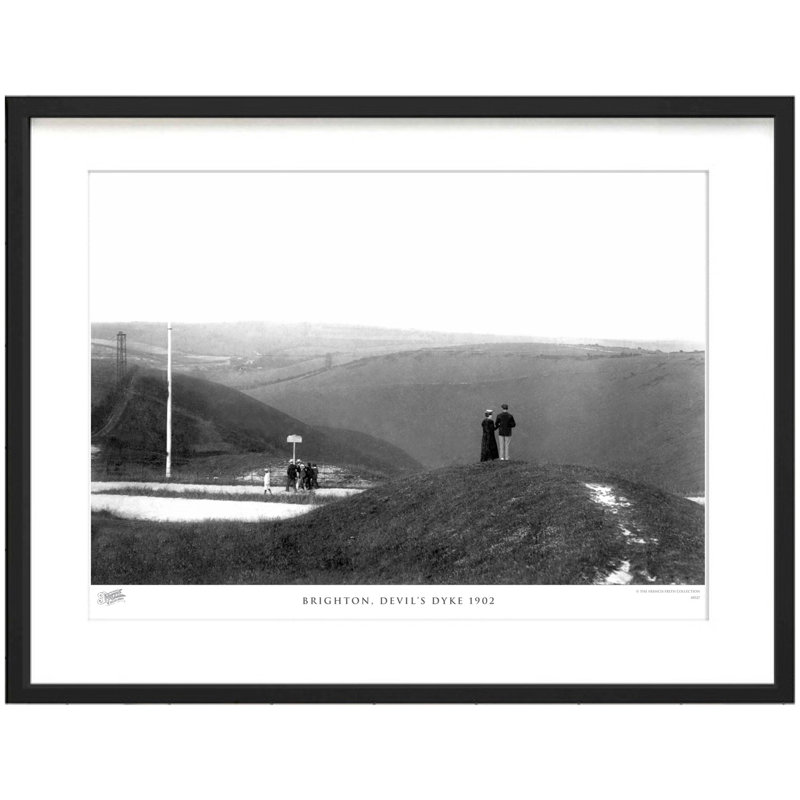 Brighton, Devil's Dyke 1902 1 Piece Single Picture Frame Wall Art, 28cm H x 36cm W x 2.3cm D