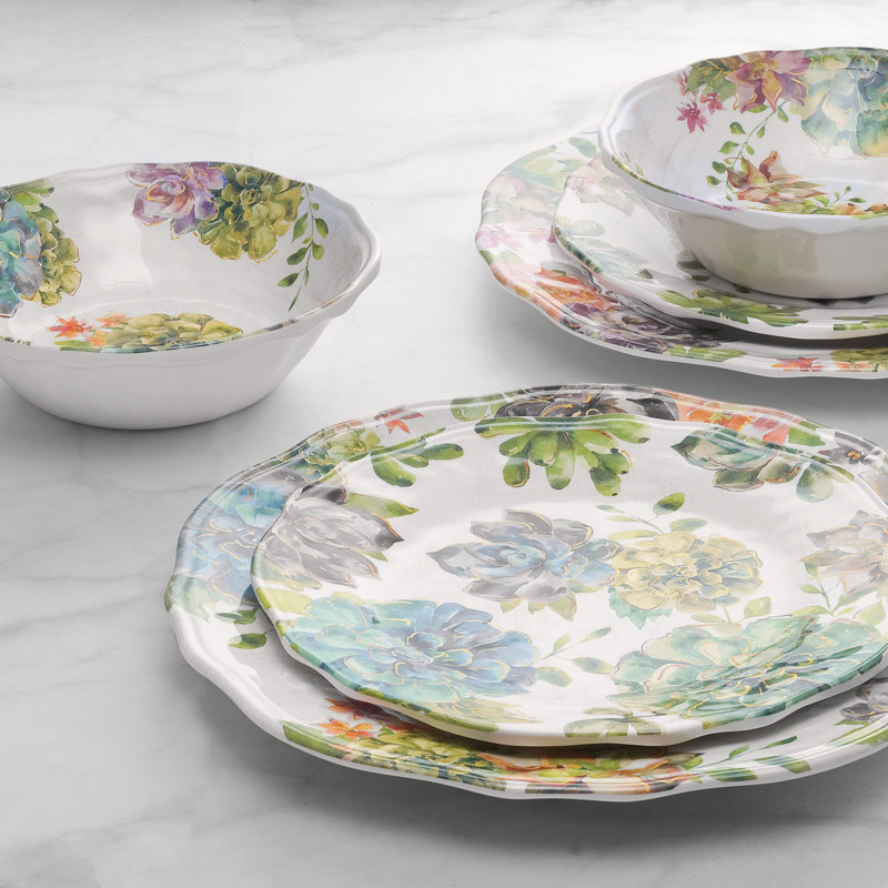 Dodds Succulents 11" Melamine Dinner Plate