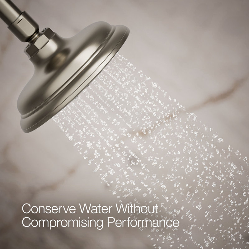 Artifacts Full/Standard Fixed Shower Head with Katalyst Air Induction Spray, Vibrant Brushed Nickel