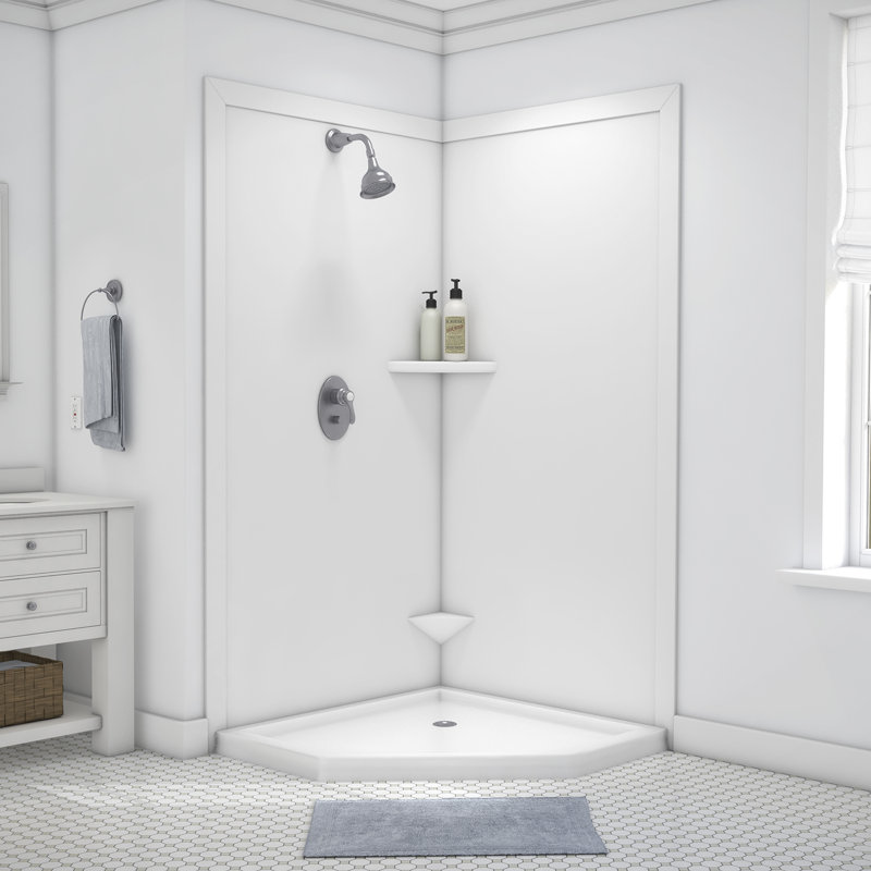 FlexStone 10" Shave Shelf in White, White