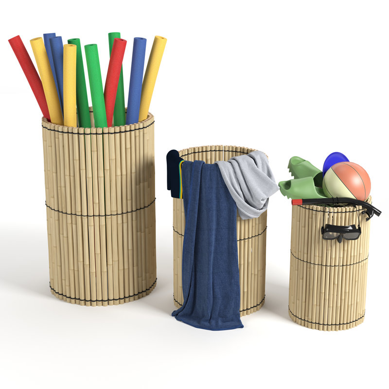 Ensemble de 3 paniers gigognes en bambou par RAM Game Room