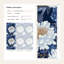 Papier peint floral minuit bleu marine