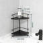 Organisateur de comptoir de coin à 2 niveaux, tablette de rangement pour salle de bain et cuisine peu encombrante pour les soins de la peau, le maquillage, les épices et les articles de toilette, facile à assembler et réglable-1327017256