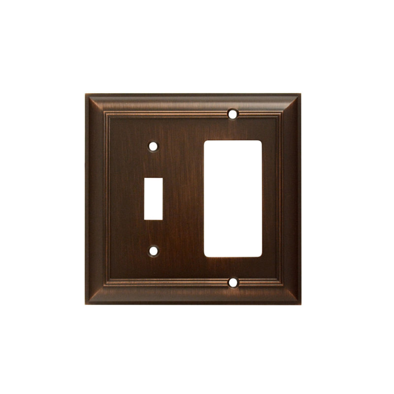 Impressions 2 - Gang Combination Plate Standard Combination Wall Plate, Oil-Rubbed Bronze