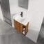 Meuble-lavabo mural 28 po avec lavabo en céramique blanche et porte à fermeture en douceur, emballage Kd