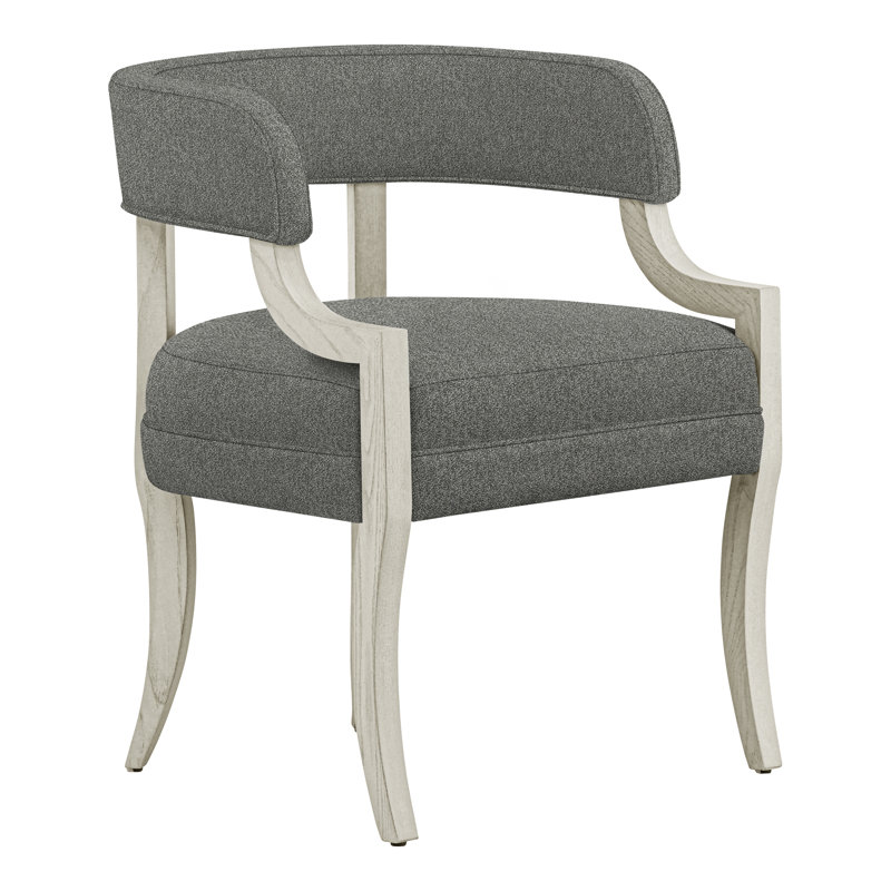 Thom Filicia Home Otisco Upholstered Back Arm Chair, Ian Pewter, Wrenn