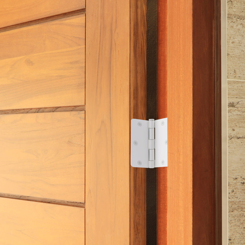 3.5" H x 3.5" W 6 Door Hinges, Painted White