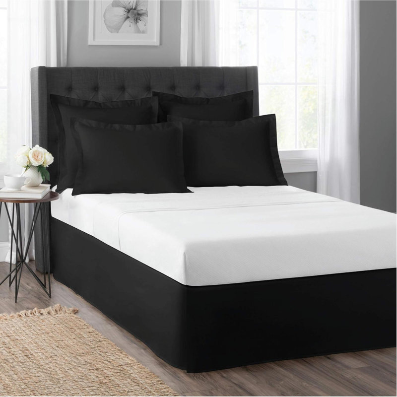 Jupe de lit classique ajustée, microfibre