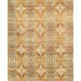 Hand Knotted Wool Ikat Area Rug in Gray