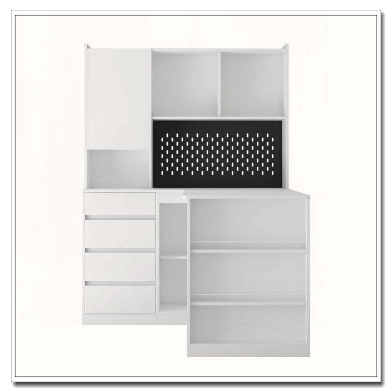 Bureau en L, Blanc2