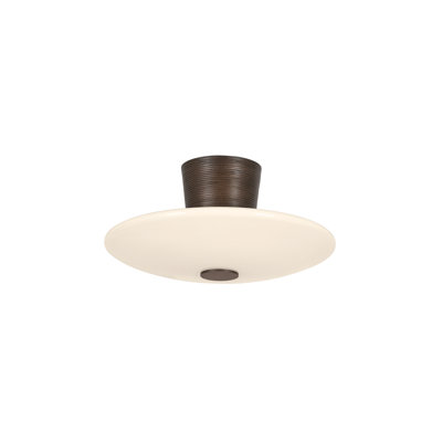Troy Lighting Albus 15.75 inch wide 1 Light Integrated LED Semi Flush in Bronze Leaf