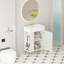 Meuble-lavabo à tablettes ouvertes 21,6 po avec lavabo en céramique et porte à fermeture en douceur-560931474