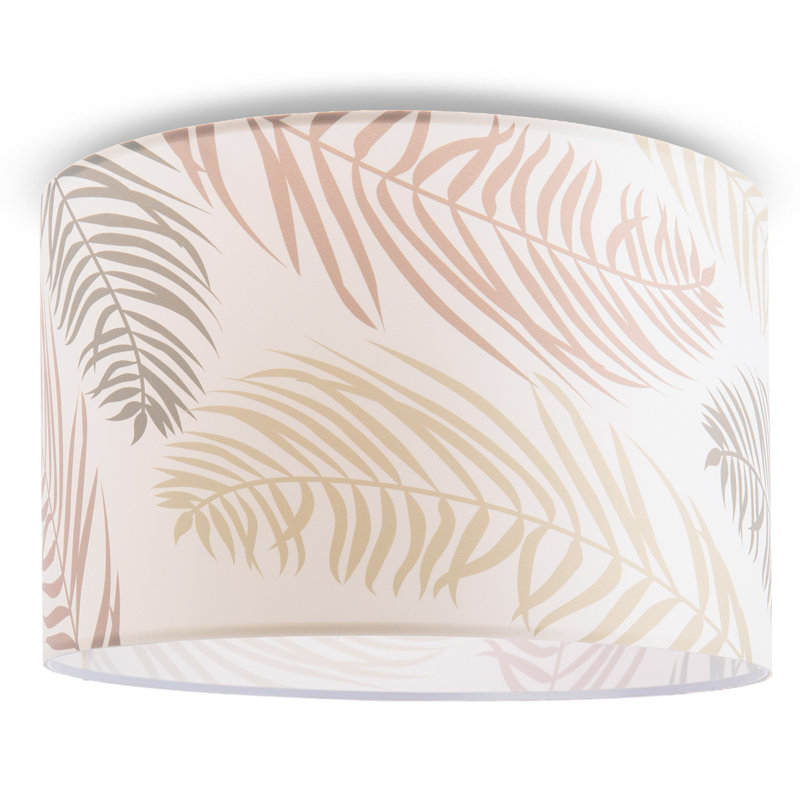 Quinnesec Fabric Flush Ceiling Light, 24.5cm H x 38cm W x 38cm D