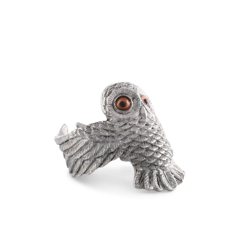 Anneau de serviette étain hibou Harvest