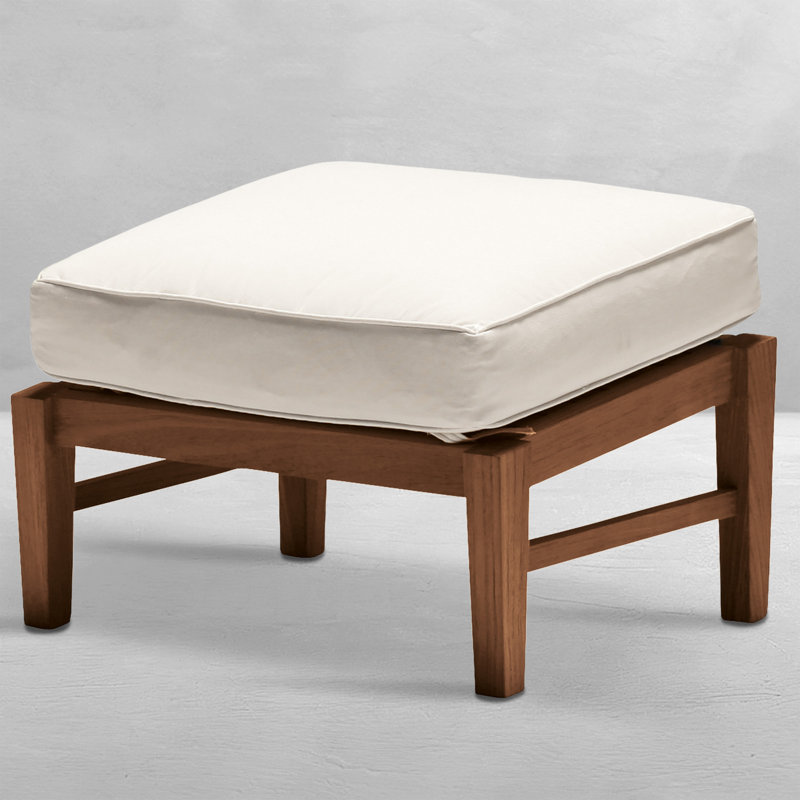 Croquet Teak Ottoman, Croquet Teak #4 Natural Teak