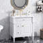 Armoire de salle de bain autoportante avec tiroir rabattable et tablette réglable-946434792