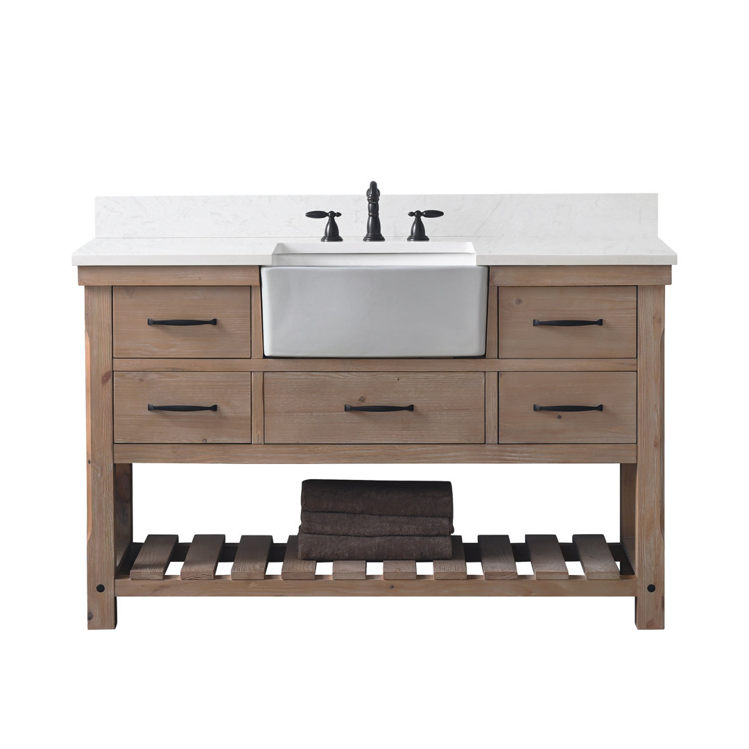 Curiel 54" Single Bathroom Vanity Gracie Oaks Base 