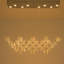 Lustre linéaire en cristal 8 lumières avec acier inoxydable chromé et fleurs de cristal transparent