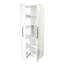 Multi - Purpose Expandable Pull Out Kitchen Pantry Storage, Organizer With Glass Doors, 8.25 In Width, 70.68 Height, 140.99 Lb Weight, White, Particle Board + Functional Organizer, Cabinet