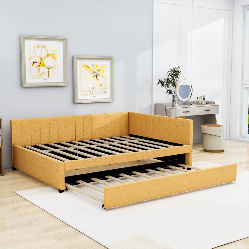 Verlinda Upholstered Daybed, Yellow