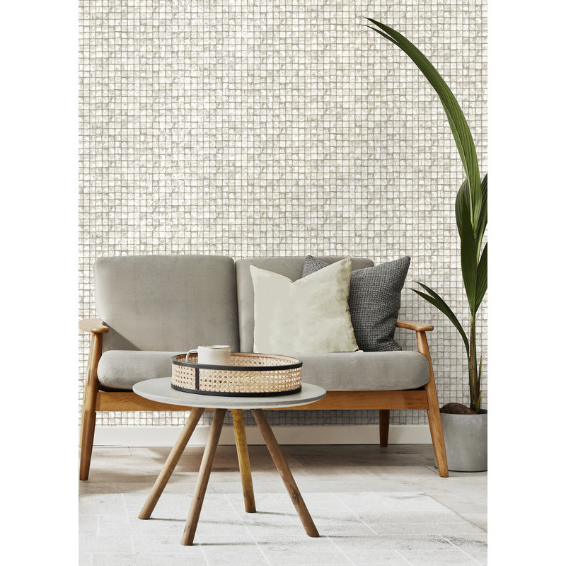 Zubin Geometric Wallpaper, Off-White