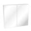 Armoire de rangement pour miroir de salle de bain 32 po x 28 po, structure en aluminium, étagère réglable, imperméable, rangement argenté contre la corrosion, compartiments de grande capacité, formaldéhyde