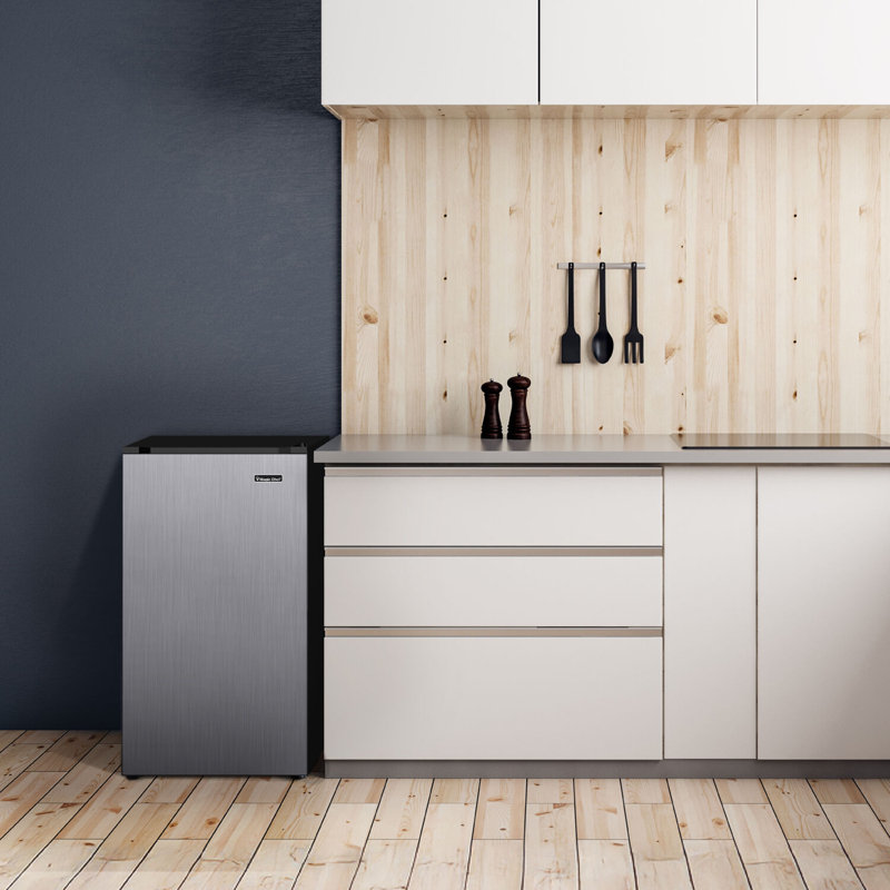 Magic Chef Réfrigérateur compact sans congélateur pour chambre à coucher, appartement, dortoir, bureau, Acier Inoxydable