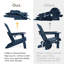 Chaise Adirondack pliante avec repose-pieds Azariyah-1919561427