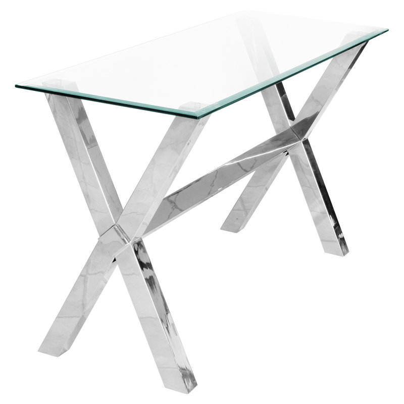 Adlington 142cm Glass Top Console Table