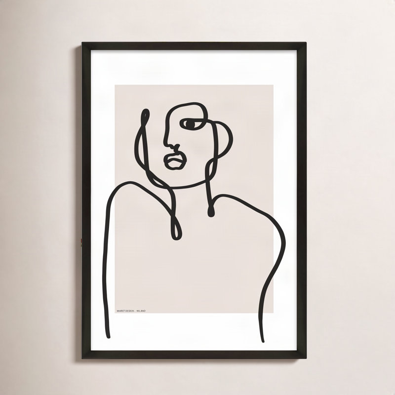 Figure and Form 1 by Romina Gadler - Framed Wall Art, 30" H x 21" W x 1.25" D, Black Framed Paper