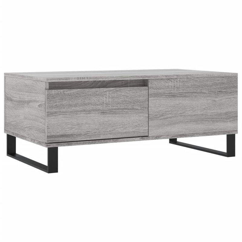 Azianna Sled Coffee Table with Storage, Grey Sonoma