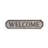 Metal Welcome Sign Brown Wall Decor
